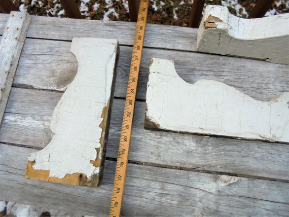Large Chippy White Paint Corbel Vintage Corbel Bracket Brace Etsy