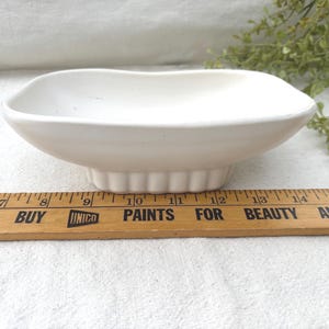 Matte White McCoy Pottery Shallow Planter Soap Dish 1801