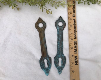 2 Vintage Türschilder, 2 passende massive Messing Türschilder im europäischen Stil mit erhabener Kreisform, H Dandois Nr. 67, Bergungs-Türschilder