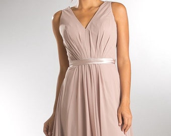 Taupe Long Evening Dress - Etsy