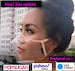100% Clear Face Mask The REVEAL quality mask  for Lip Reading, Deaf, Hard of hearing, Socializing, nude, pink, brown, black trim-USA made 