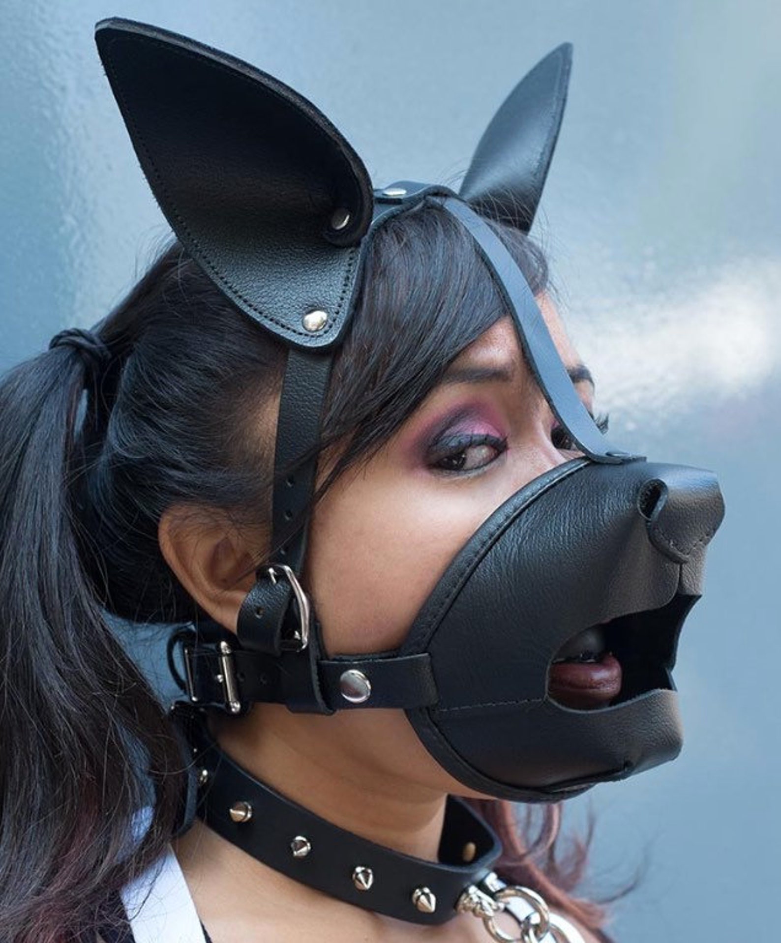 K9 Muzzle with Removable Silicone Ball Gag image 0 