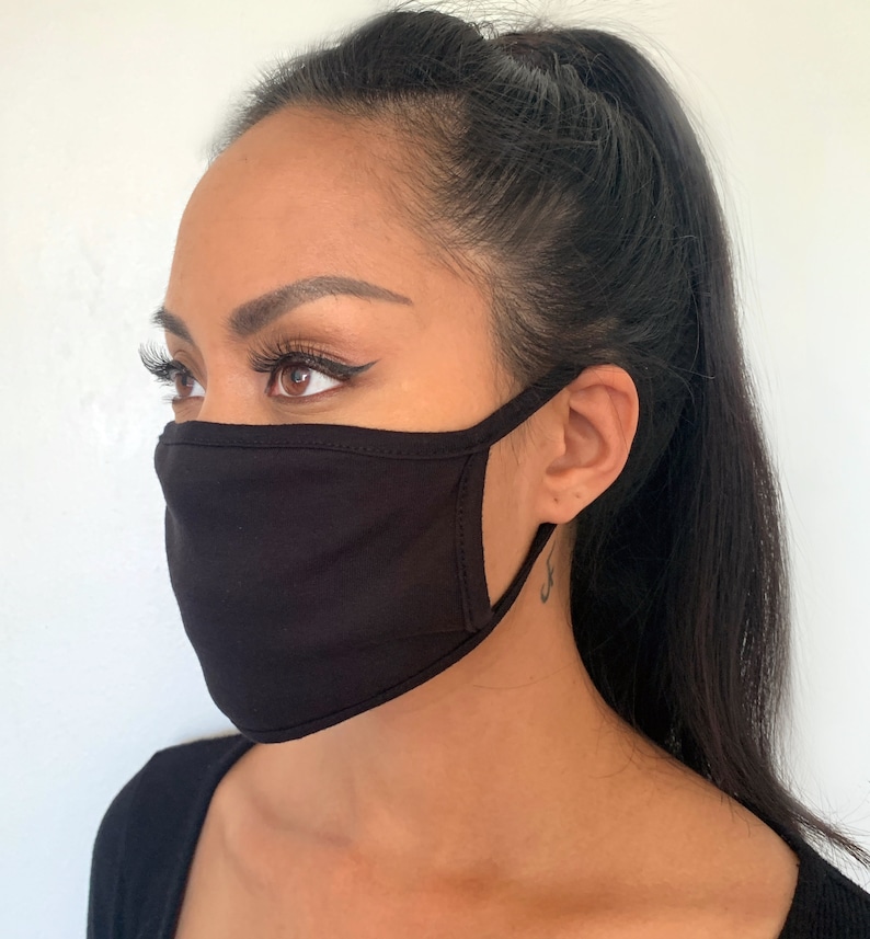 Softest Organic Bamboo Jersey Protective Face Mask Washable Etsy