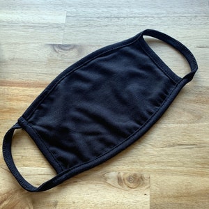Organic Bamboo Jersey Face Mask - Soft Breathable, Washable Reusable Adult Unisex/ Double Layer Mask- USA MADE
