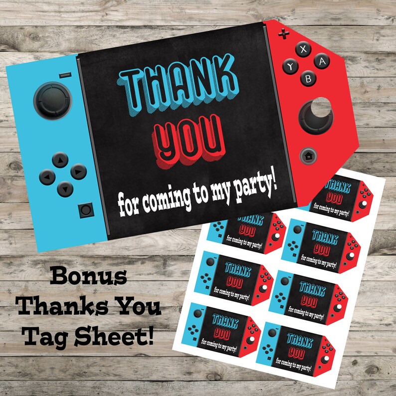 Game Controller Birthday Party Invitation Personalized Etsy