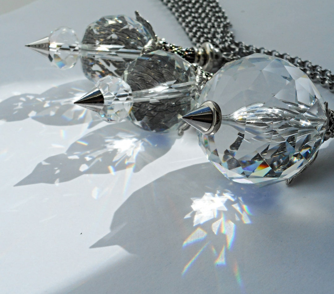 Small Suncatchers Set of Three Hangings. Crystal and Antique Etsy