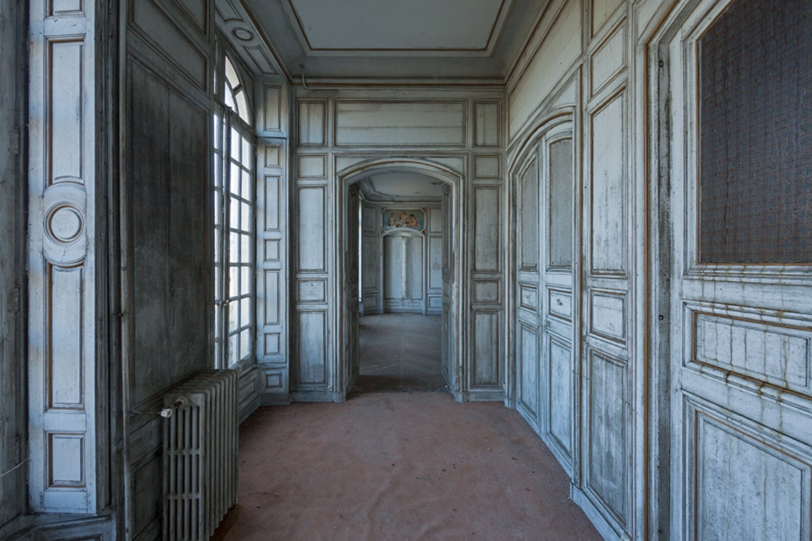 Photography of a corridor in an abandoned chateau in France Etsy