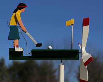 Female Golfer Whirligig