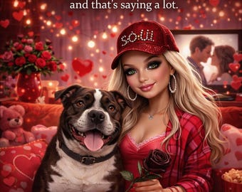 Soyez ma patte-Lentine à imprimer | Chien drôle de Saint-Valentin pour les parents d'animaux de compagnie | Téléchargement instantané