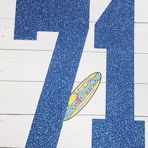 Glitter Iron On 9&quot; inches Numbers Iron On Transfer, Iron On Letters, Glitter Vinyl, Heat Transfer Monogram DIY