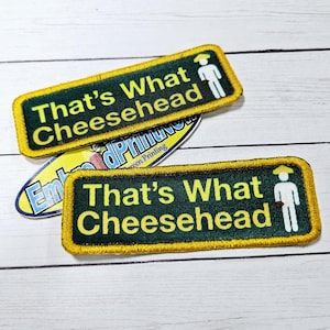 Packers  Cheese Head  Cheese Patch Yellow and Green Patch-Football Patch-Custom Patch