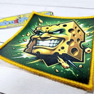 Green Bay Packers  Cheese Head say Cheese Patch Yellow and Green Patch-Football Patch-Custom Patch