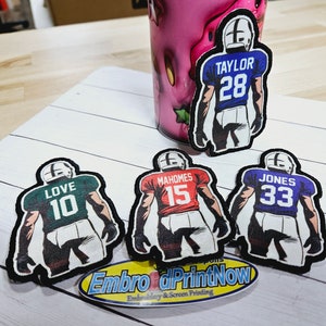 Custom NFL College Embroidered Body Player Name and Number Iron On Or Sew-On Patch