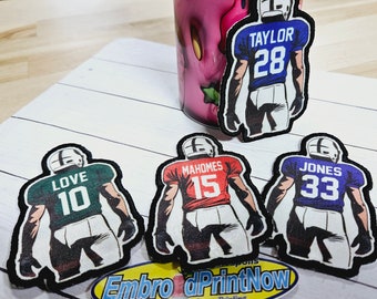 Custom NFL College Embroidered Body Player Name and Number Iron On Or Sew-On Patch
