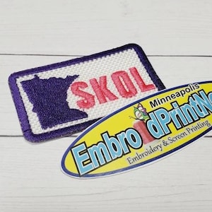 SKOL-Minnesota Vikings 2.5 X 1.25 Patch-MN Purple and Pink Vikings Patch-Football patch-Custom Patch