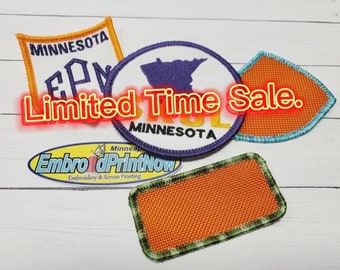 3" Faux Merrow Patch Embroidery Files: 3inch tall (Digital Download)