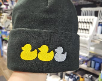 Duck Duck Grey Duck Minnesota Beanie 100% Embroidery | Stocking Hats | MN | Warm Hat | Ski Hat