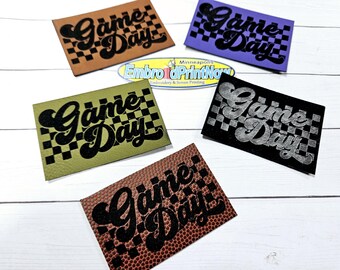 Game Day Leather Patch: NFL Iron On or Sew On (3 X 2)
