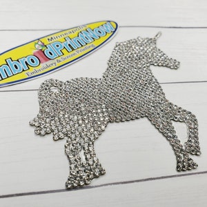 Rhinestone Unicorn Iron On  Patch  For Jackets hats Hoodies and Bags