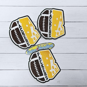 Green Bay Packers  Patch 3.W X 3.50H Embroidered  Patch Green and Yellow  Patch-Football patch-Custom Patch