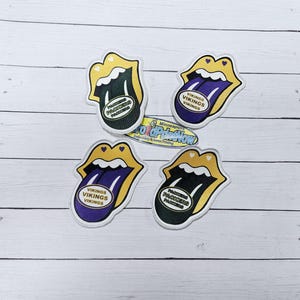 NFL Lips Print  Packers Vikings Denver Jets  49ërs Titans 2.75 X 2.75 Embroidered Patch and Sublimated Patch-Football PatchCustom Patch