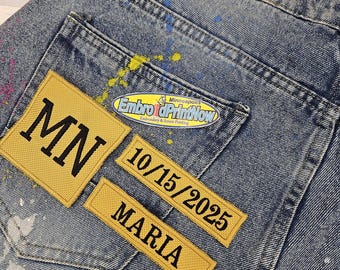 Custom Embroidered Name Patch Set: Iron-On or Sew-On