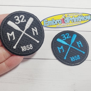 MN Homeland Embroidered 2 color Patch-Minnesota Patch MN Pride Custom Patch 2X2 inch