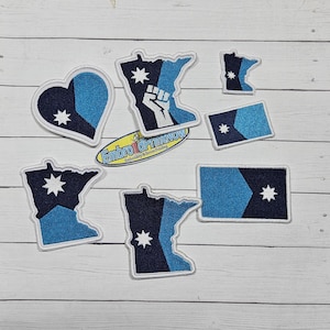 Minnesota New State Flag Iron-On/Sew-On Accessory Patch - Embroidery Patch