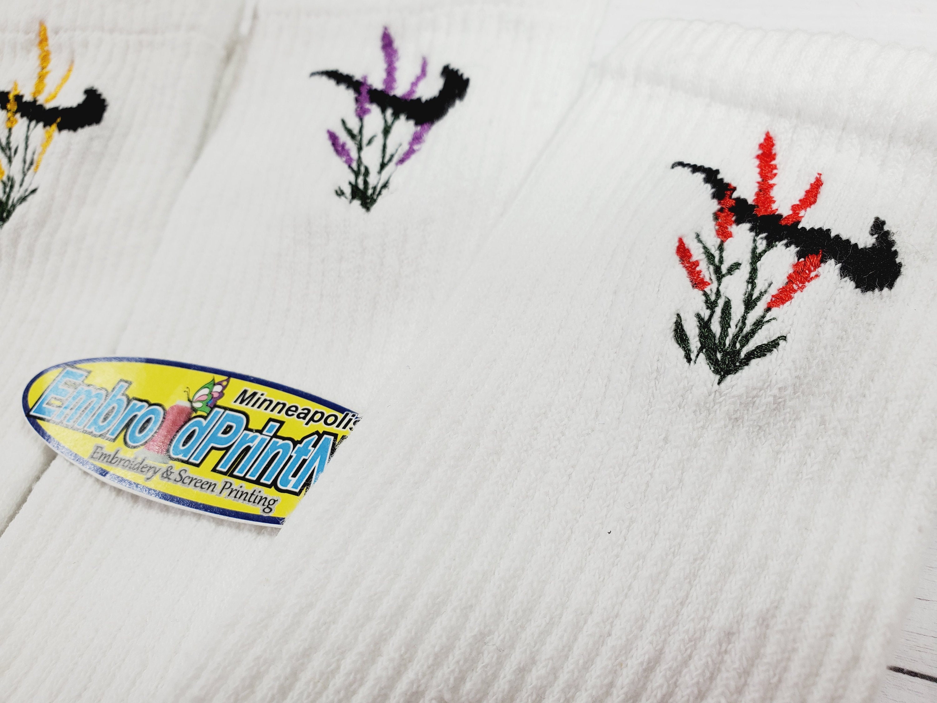 Embroidered Botanical Flowers, Strawberry Cherry, Authentic Nike