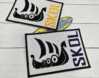Viking Ship SKOL Patch: Minnesota Vikings Rectangular Patch