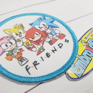 Personagem Sonic Knuckles bordado de 7,6 cm de altura com ferro no patch