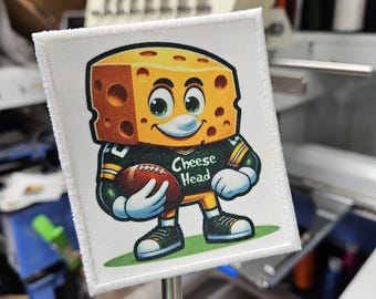 Green Bay Packers Cheesehead Embroidered Patch: Iron-On Football Applique