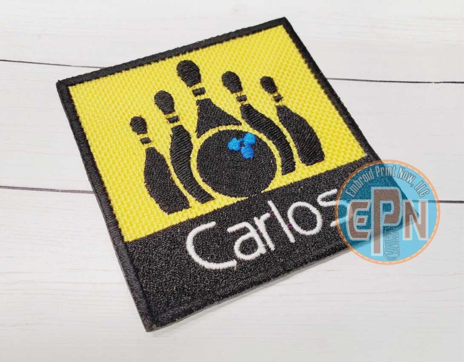 Bowling Name Patch 3x3 Bowling PatchLeague Team Etsy