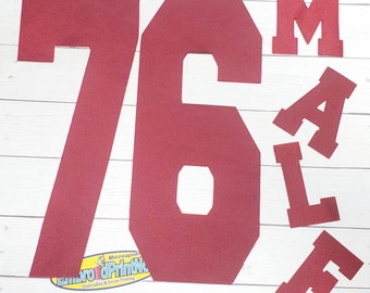 Tackle Twill 10 inches Team Name and Number for Jersey DIY