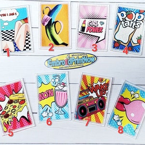 Pop Art Sublimated and Embroider Patches iron on or sew on for Hoodies Jackets Bags Hats DIY