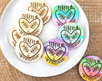 Token of Appreciation, Small Business Packaging, Customer Gifts, Packaging Add ins, Thank You Token, Thank You Gift Bulk, Wood Token