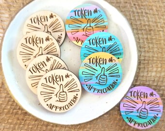 Token of Appreciation, Small Business Packaging, Customer Gifts, Packaging Add ins, Thank You Token, Thank You Gift Bulk, Wood Token