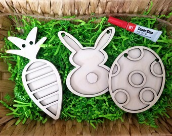 Easter DIY KIT, Wood Banner, Easter Activity, Spring Activity, Painting Kit, Family Activity