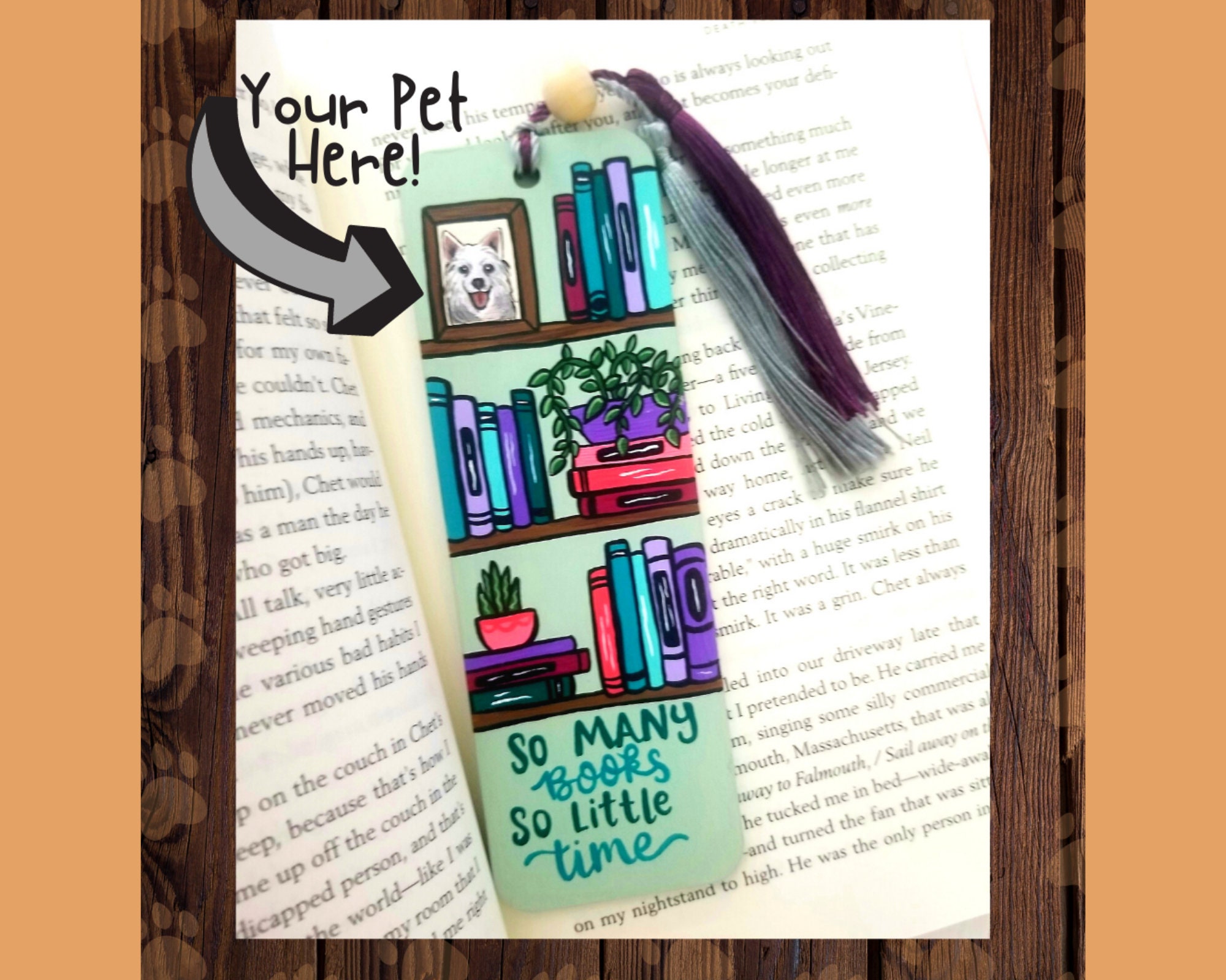 Dog Bookmark Cat Bookmark Pet Portrait Custom Gift Etsy UK