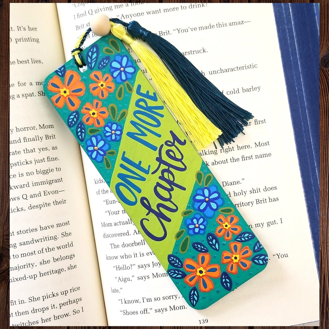 Colorful Bookmarks, Teal Bookmark, Hand Painted Bookmarks, Stocking ...