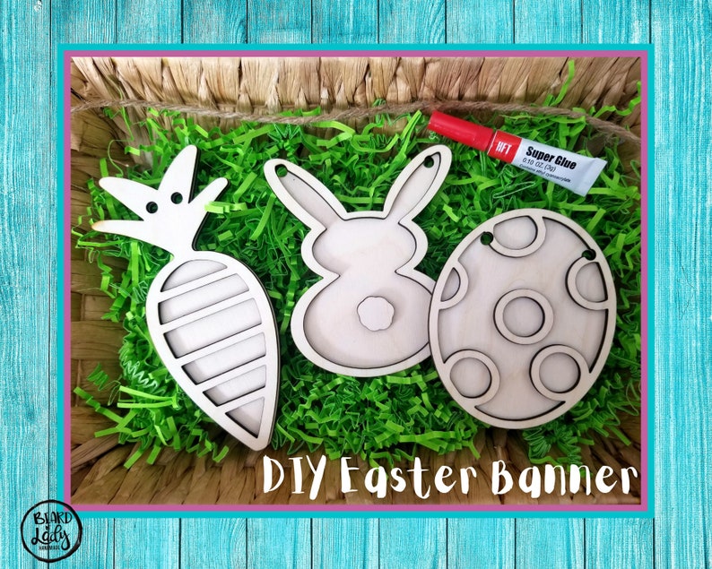 Easter DIY KIT Wood Banner