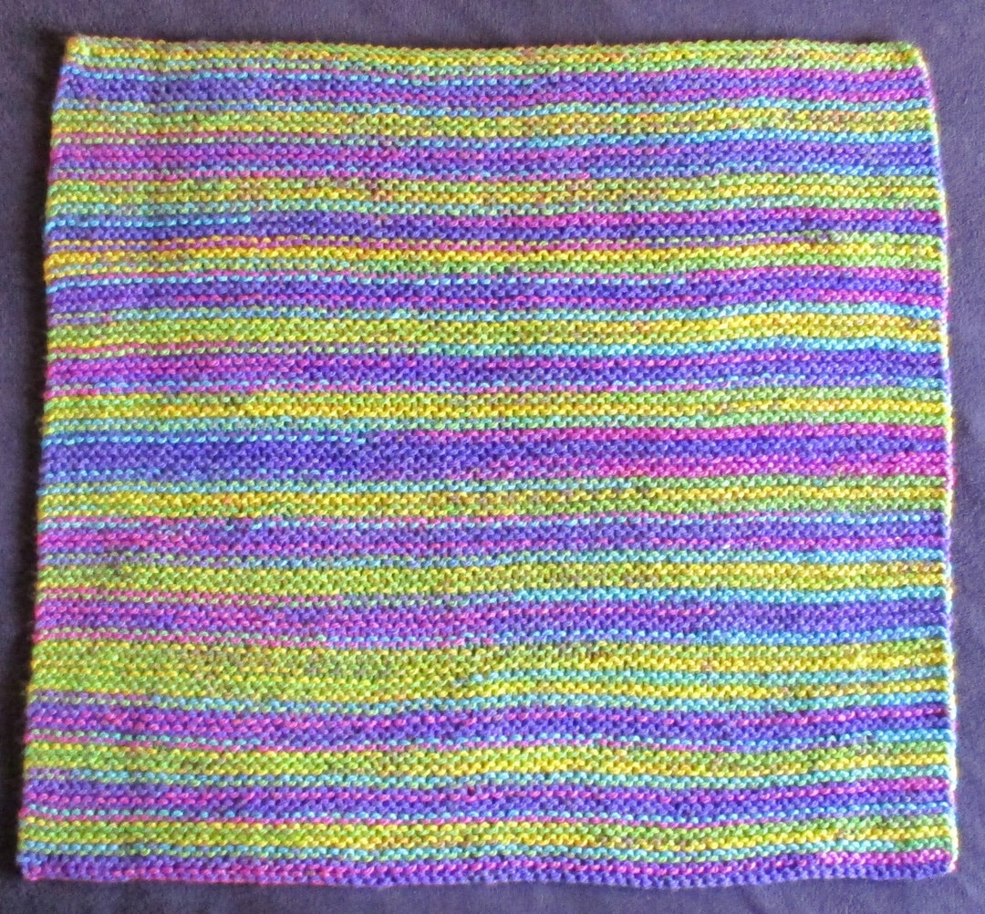 Bright Rainbow Baby Afghan Blanket Handmade Thick Blanket, Hand Knit