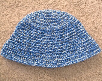 Bucket Hat, Blue White and Black Variegated Bucket Hat, Royal Blue Hat, Variegated Hat, Gender Neutral Hat, Child Hat, Teen Hat, Adult Hat