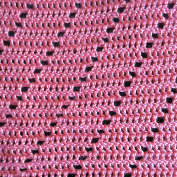 Crochet Blanket 45" x 61" Gift for MOM Thick Hand Crochet Afghan Flamingo Pink/Salmon Blanket, Soft Thick Heavy Blanket, Pink Crochet Afghan