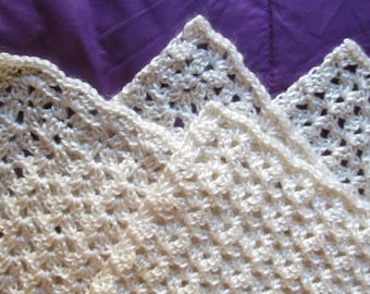 Large Baby Afghan 29" x 45" Baby Blanket, Large Crib Blanket, Baby Blanket, Crochet Toddler Blanket Lap Afghan, Color Choice Available