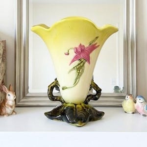 Hull Woodland Vase - American Art Pottery Marked - W16 8 3/4"