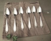 Six Silver Plate Tea Spoons Oneida Community - Vintage