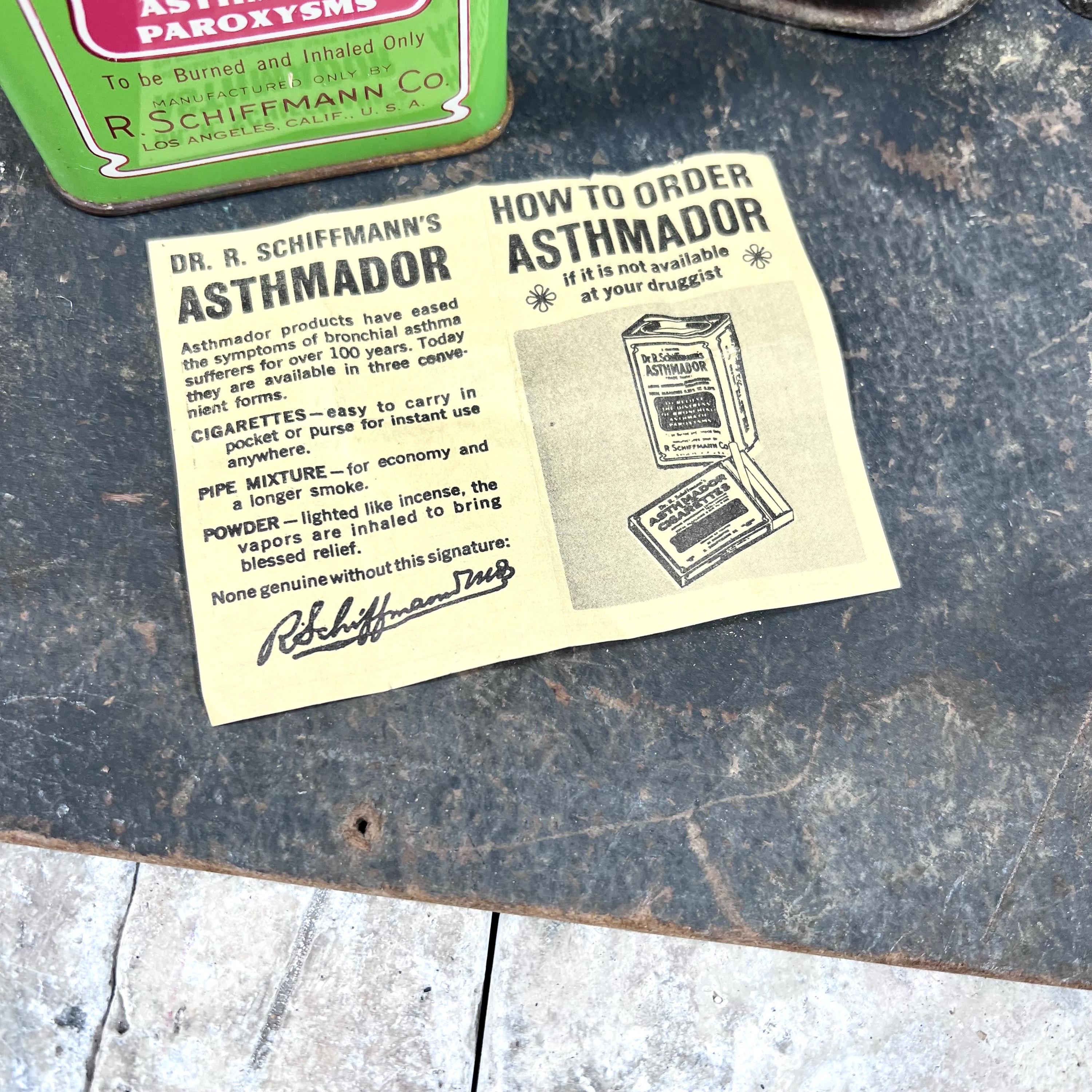 asthmador cigarettes Medicinal img1428 Tin Box Dr. R. Schiffmann's