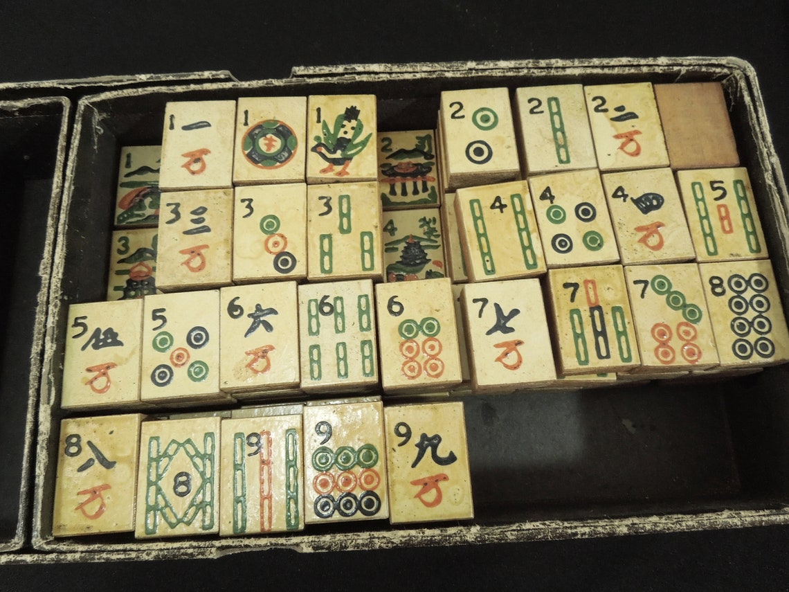 MahJongg Junior Set 1923 in Original Box with Tiles & Paper Etsy
