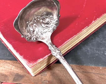 So saucy Flatware Serving Ladle - 1847 Rogers Brothers AI Silver Plate Berkshire Sauce Ladle / Spoon  Vintage Silverware *